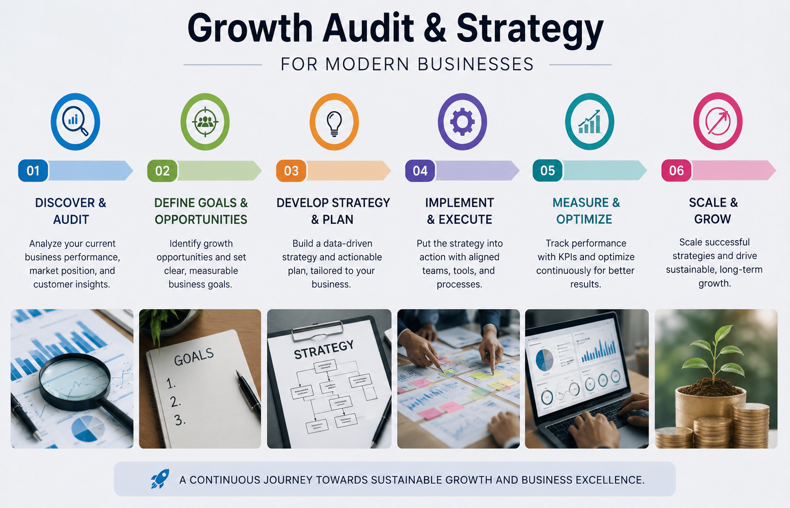 Lead Generation Service infographic showing a step-by-step lead generation process from audience research and outreach to lead qualification, delivery, and business growth.